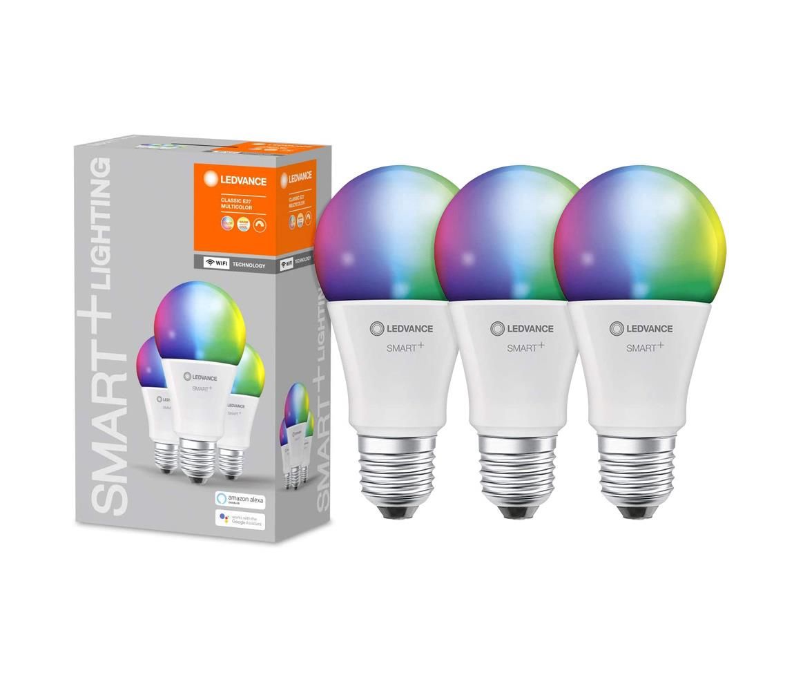 Ledvance SADA 3x LED RGBW Stmievateľná žiarovka SMART+ E27/14W/230V 2700K-6500K - Ledvance  - Svet-svietidiel.sk