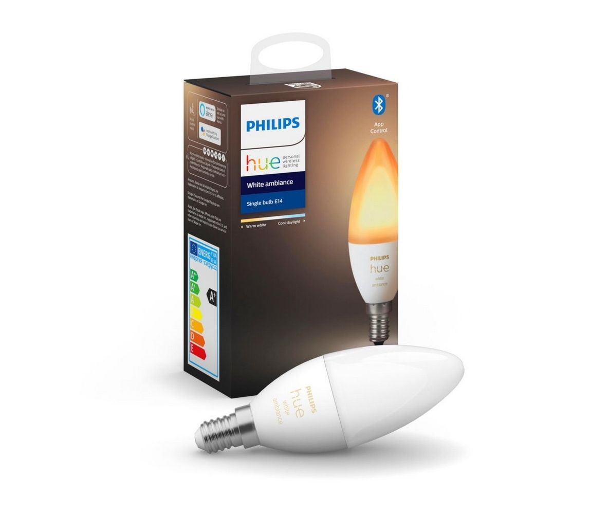 Philips LED Stmievateľná žiarovka Philips Hue WHITE B39 E14/5,2W/230V 2200K - 6500K  - Svet-svietidiel.sk