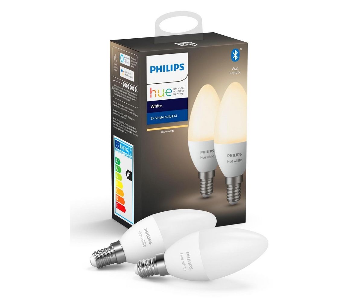 Philips SADA 2x LED Stmievateľná žiarovka Philips Hue WHITE E14/5,5W/230V 2700K  - Svet-svietidiel.sk