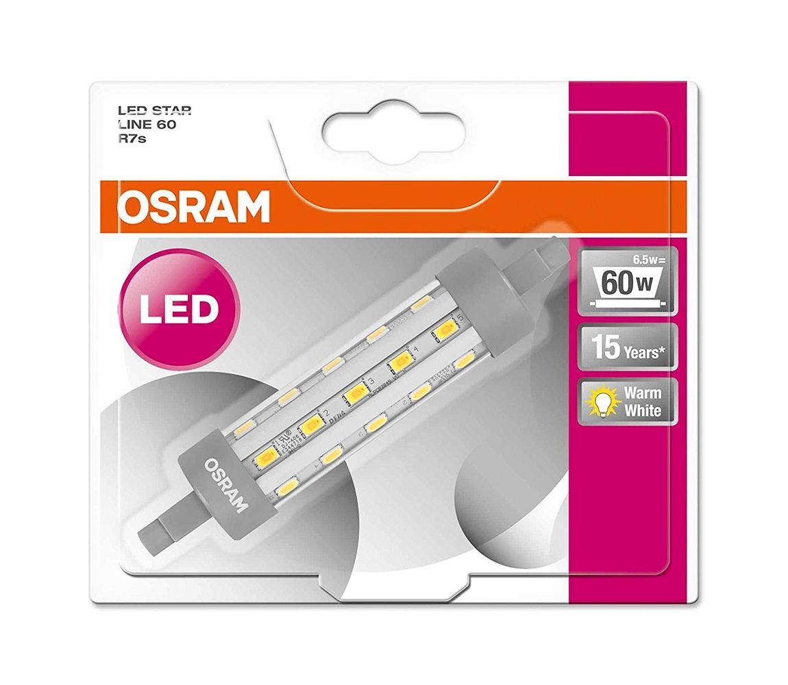 Osram LED Žiarovka R7s/6,5W/230V 2700K - Osram 118 mm  - Svet-svietidiel.sk