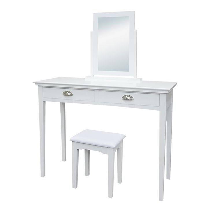 Toaletní stolek, toaletka, bílá, RESINA 0000228616 Tempo Kondela - dekorhome.sk