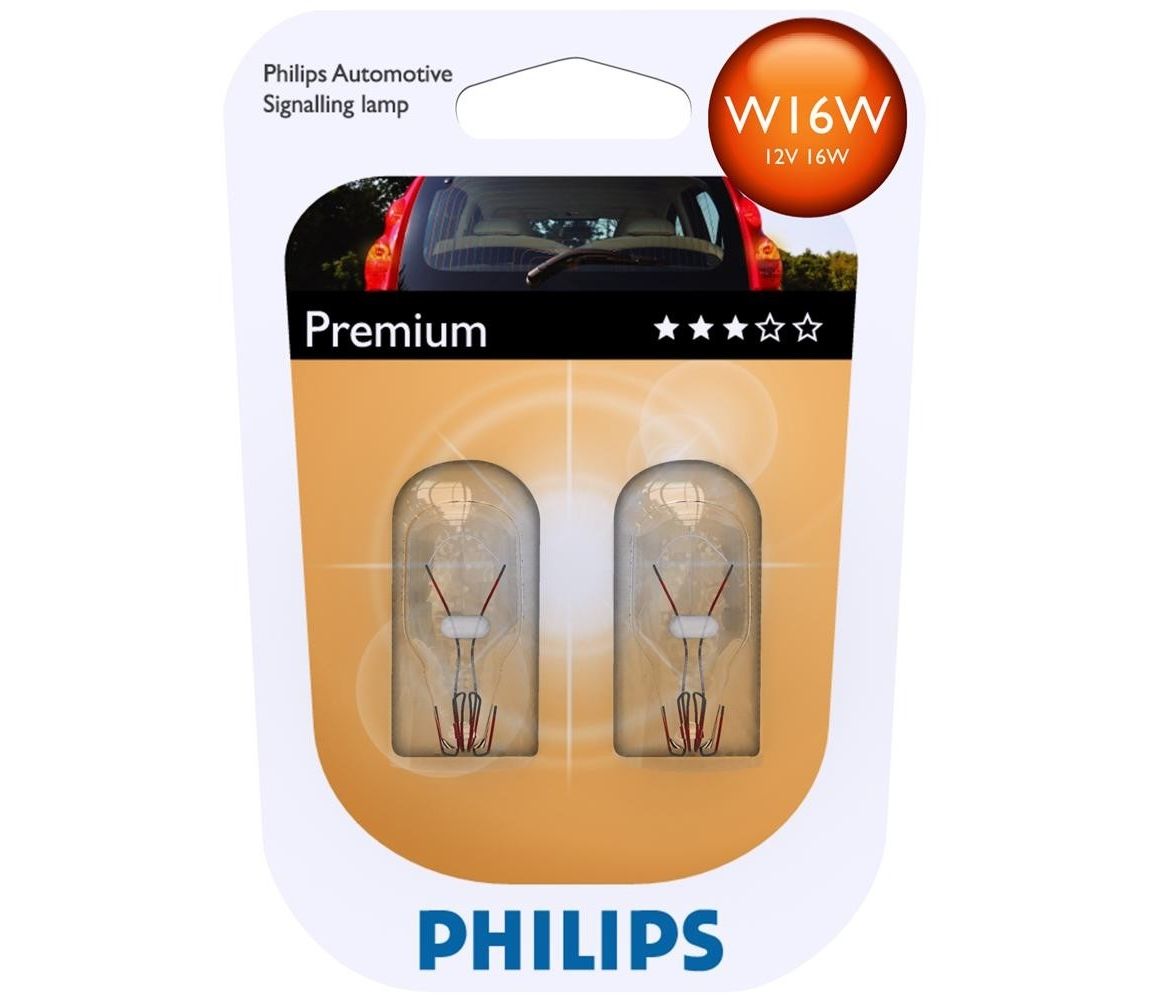 Philips SADA 2x Autožiarovka Philips VISION 12067B2 W16W W2,1x9,5d/16W/12V  - Svet-svietidiel.sk