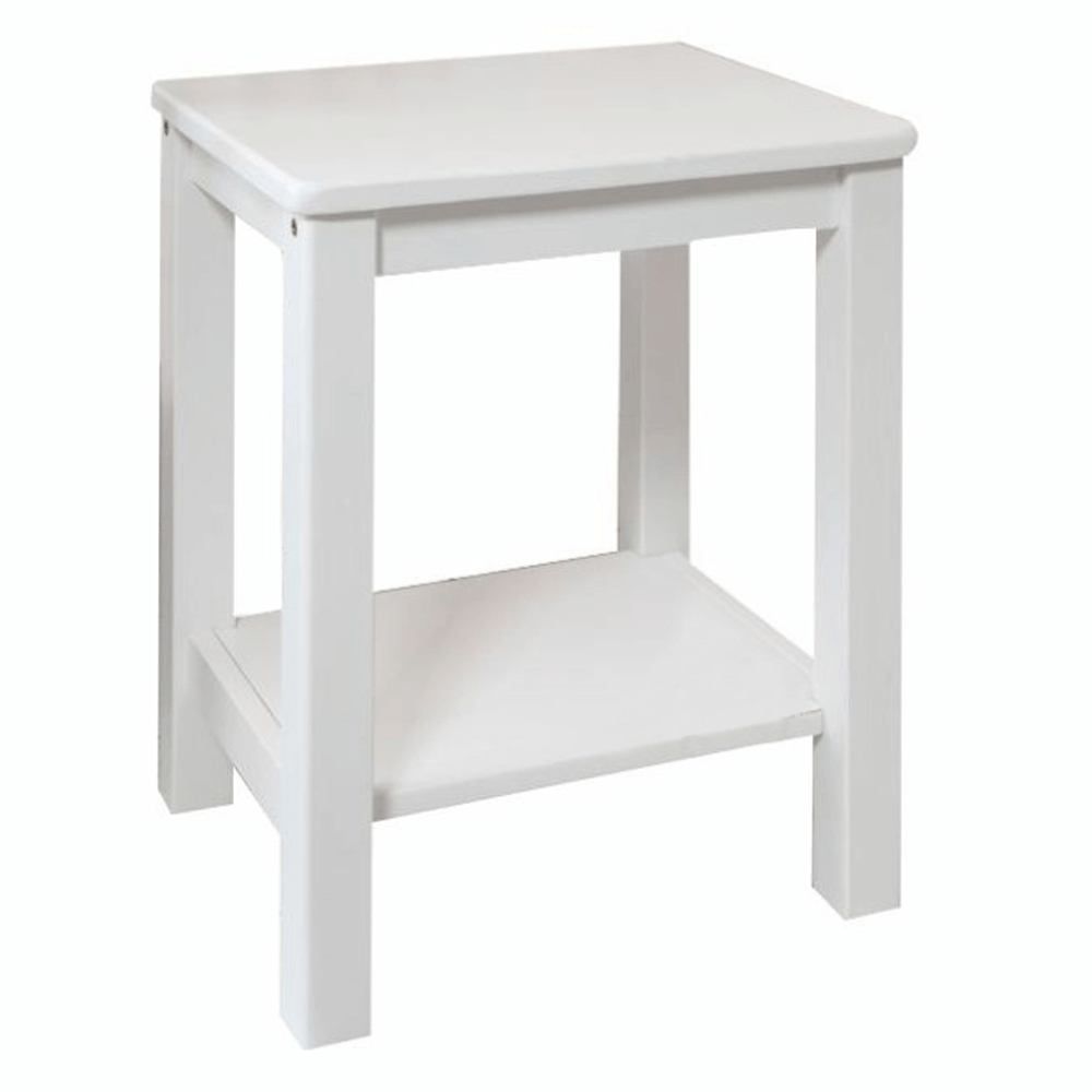 Noční stolek, masív / bílá, FOSIL 0000213718 Tempo Kondela - dekorhome.sk