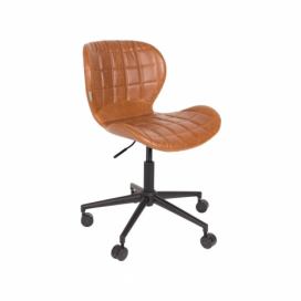 Hnedá kancelárska stolička Zuiver Office Chair OMG