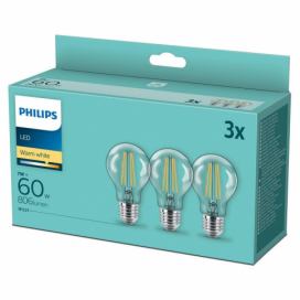 Philips SADA 3x LED Žiarovka VINTAGE Philips A60 E27/7W/230V 2700K 