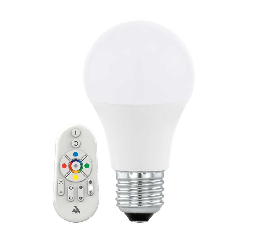 Eglo LED RGB Stmievateľná žiarovka CONNECT E27/9W + diaľkové ovládanie - Eglo 11585  - Svet-svietidiel.sk