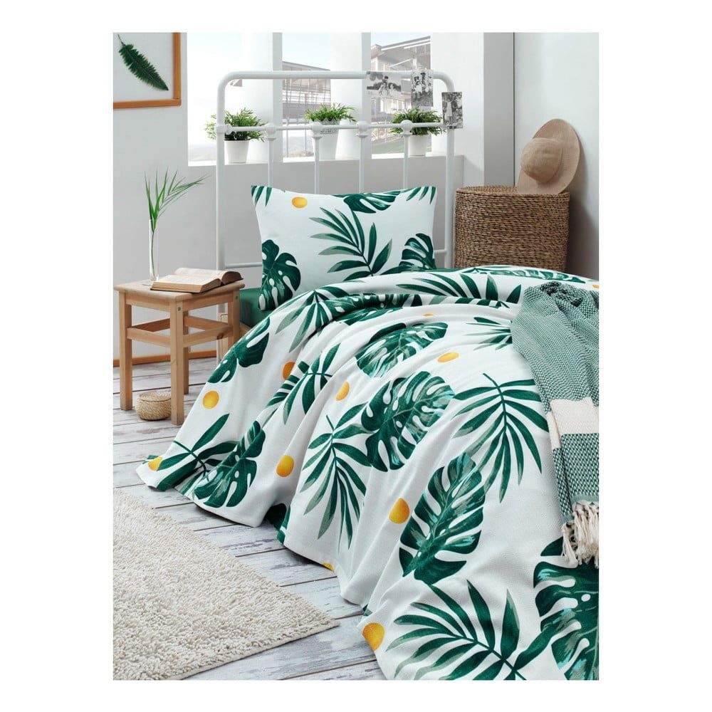 Bavlnená prikrývka cez posteľ Muniro Jungle, 160 × 235 cm - Bonami.sk