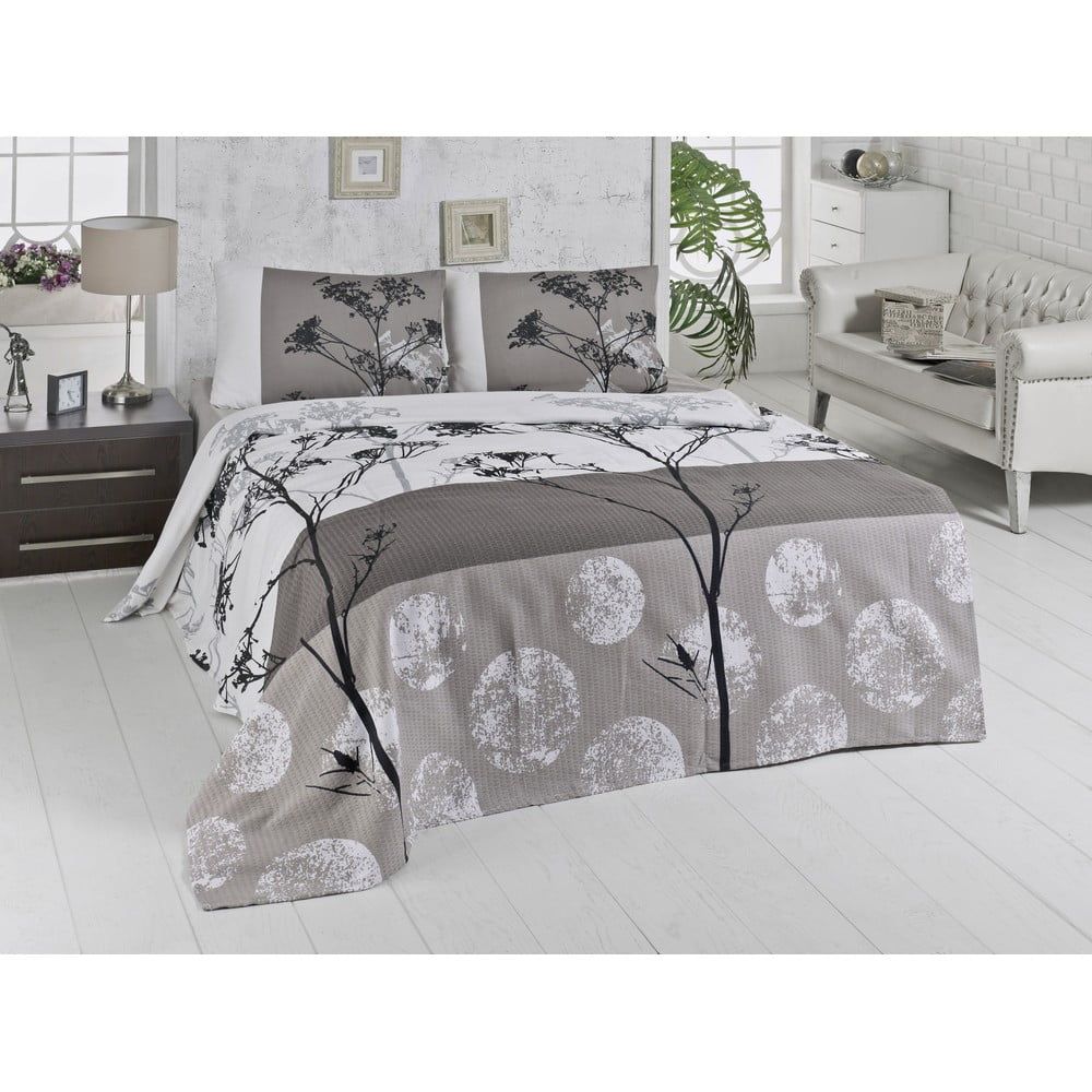 Ľahká hnedá prikrývka cez posteľ na dvojlôžko Belezza Grey, 200 × 230 cm - Bonami.sk