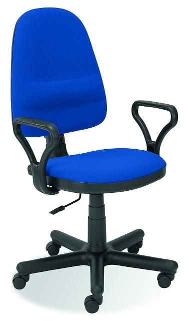 Kancelárska stolička s podrúčkami Bravo - modrá (C6) - nabbi.sk