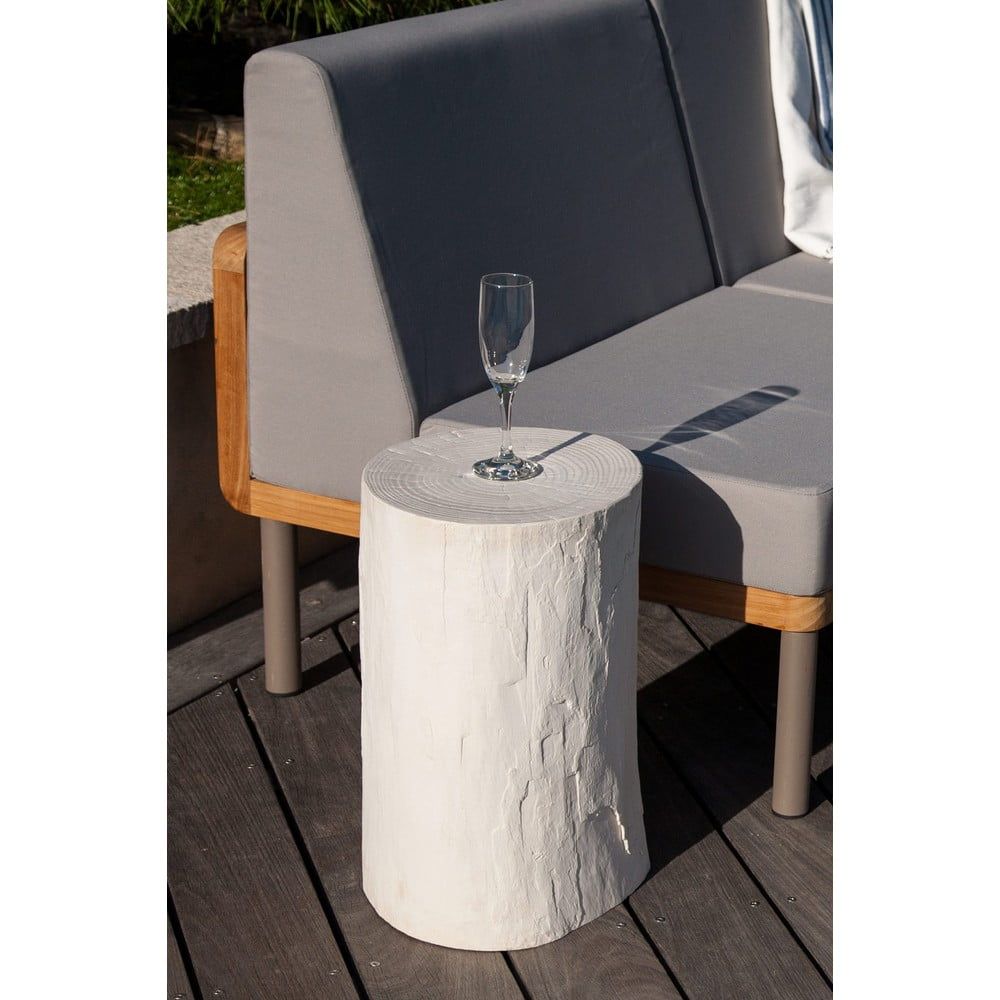 Biely záhradný odkladací stolík Ezeis Ecotop, ⌀ 35 cm - Bonami.sk