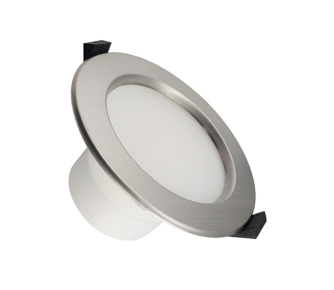  LED Kúpeľňové podhľadové svietidlo LED/10W/230V 4000K strieborná IP44  - Svet-svietidiel.sk