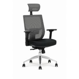 Kancelárska stolička s podrúčkami Admiral - čierna / sivá