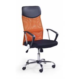 Kancelárska stolička s podrúčkami Vire - oranžová / čierna