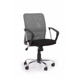 Kancelárska stolička s podrúčkami Tony - sivá / čierna