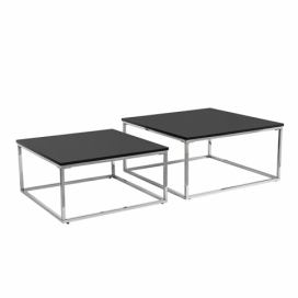 Set dvou konferenčních stolků, černá/chrom, AMIAS 0000240324 Tempo Kondela