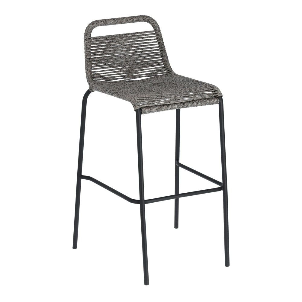 Sivá barová stolička s oceľovou konštrukciou La Forma Glenville, výška 74 cm - Bonami.sk