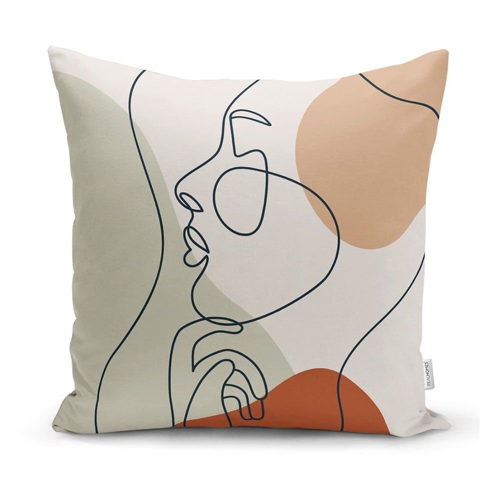 Obliečka na vankúš Minimalist Cushion Covers Pastel Drawing Face, 45 x 45 cm - Bonami.sk