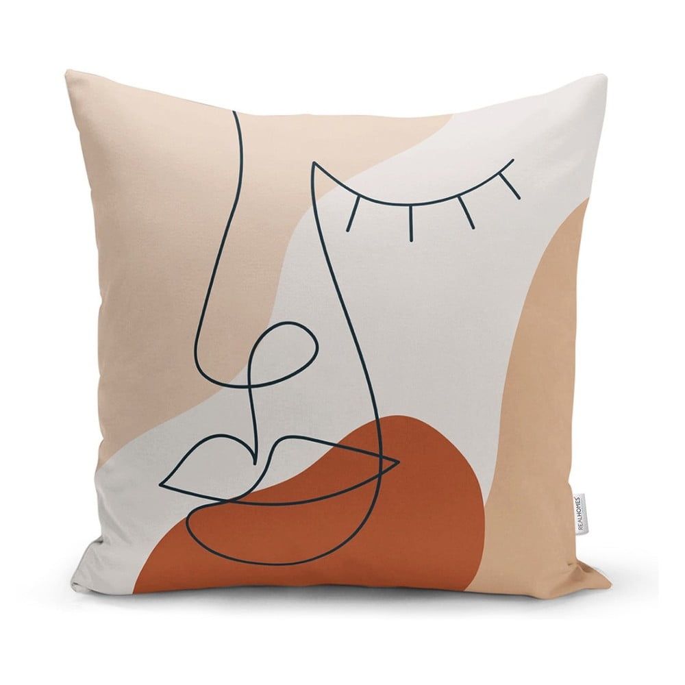 Obliečka na vankúš Minimalist Cushion Covers Drawing Face Pastel, 45 x 45 cm - Bonami.sk