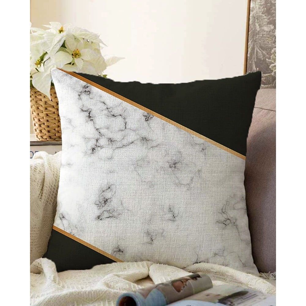 Obliečka na vankúš s prímesou bavlny Minimalist Cushion Covers Shadowy Marble, 55 x 55 cm - Bonami.sk