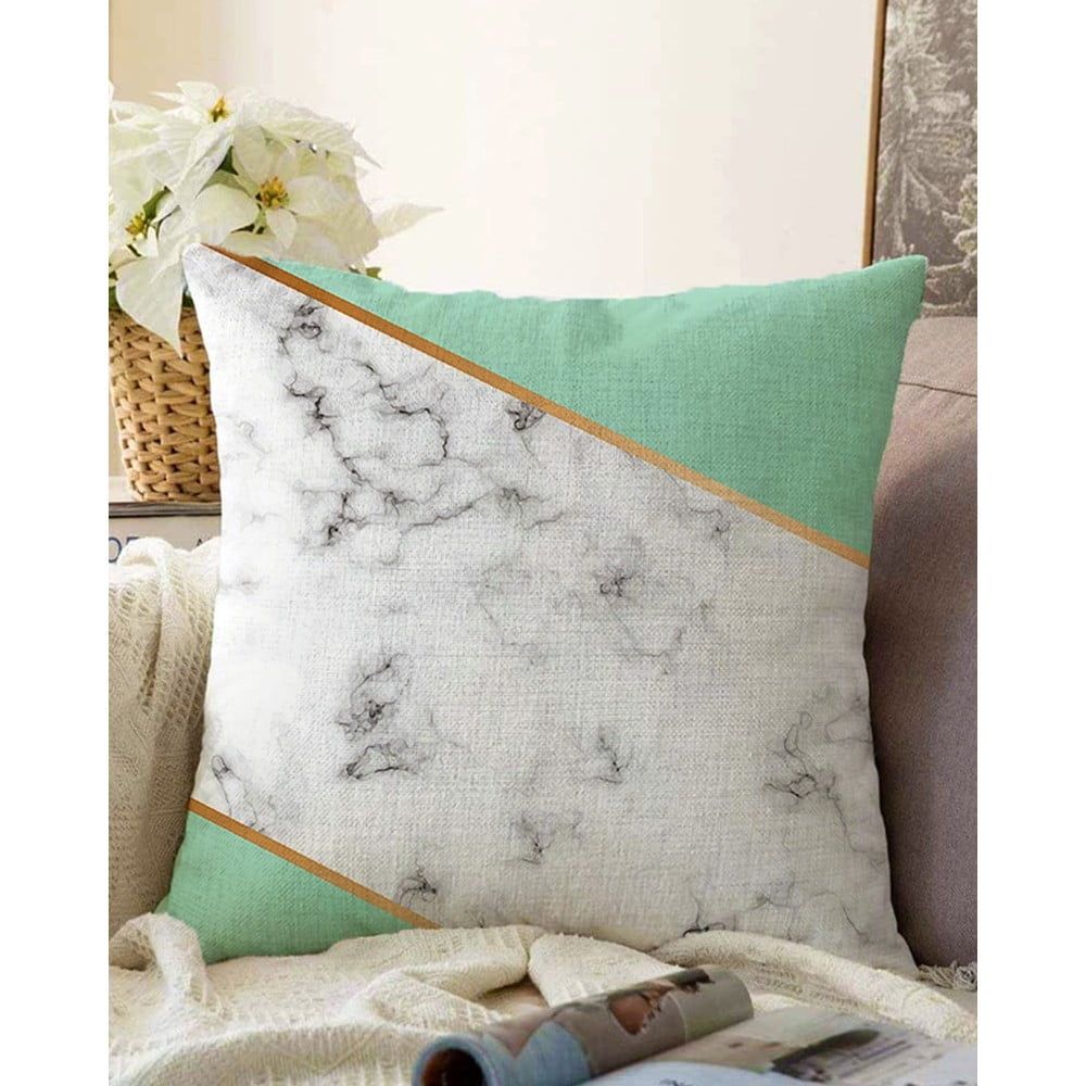 Obliečka na vankúš s prímesou bavlny Minimalist Cushion Covers Light Marble, 55 x 55 cm - Bonami.sk