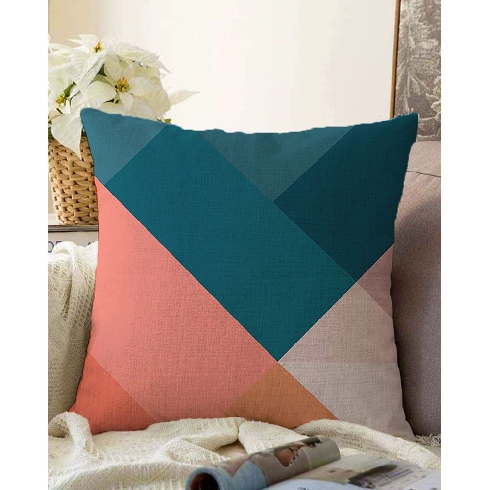 Obliečka na vankúš s prímesou bavlny Minimalist Cushion Covers Triangles, 55 x 55 cm - Bonami.sk