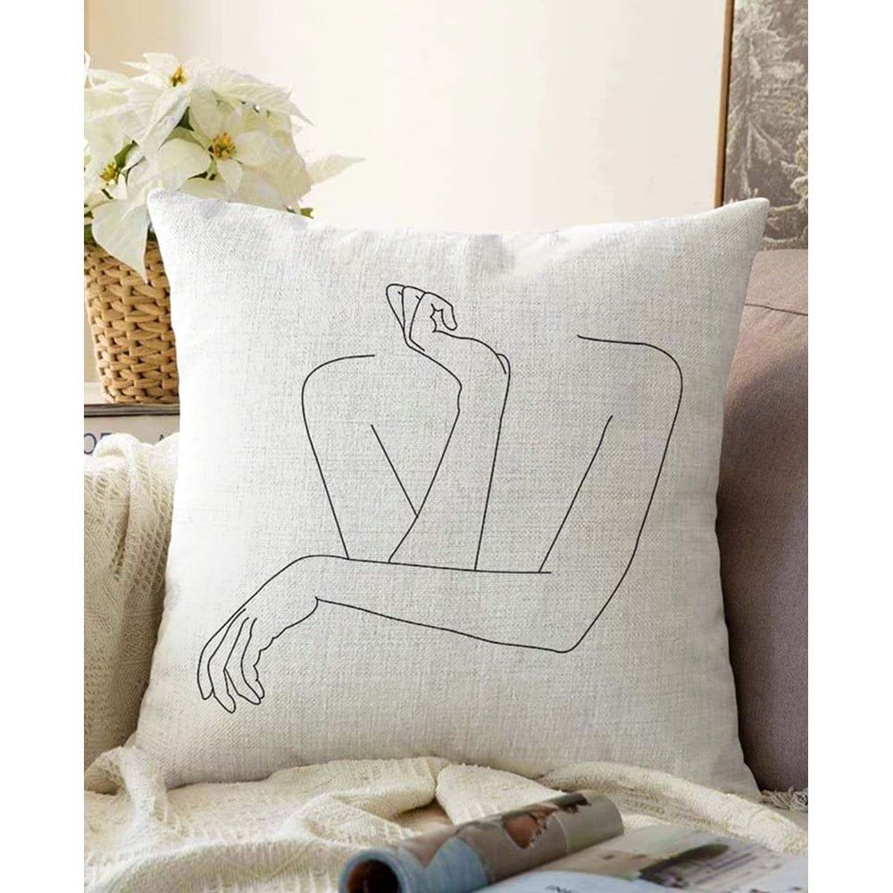 Obliečka na vankúš s prímesou bavlny Minimalist Cushion Covers Pose, 55 x 55 cm - Bonami.sk