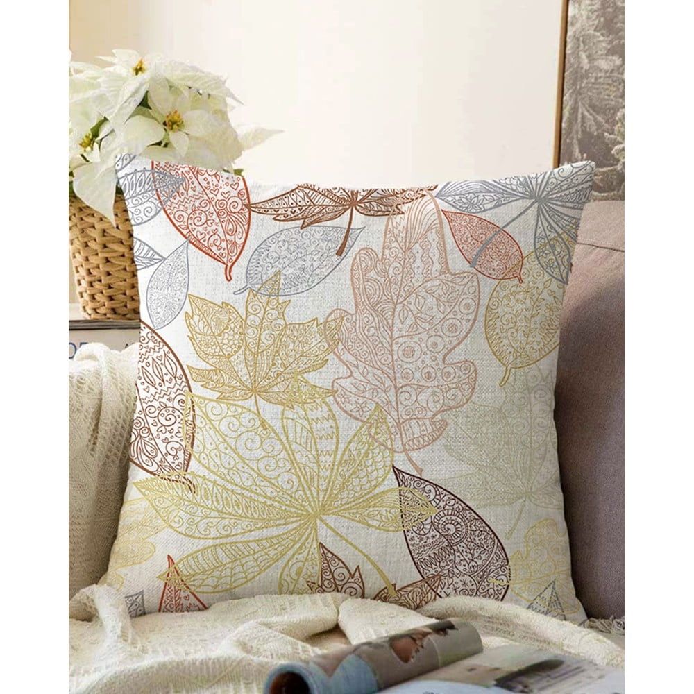 Obliečka na vankúš s prímesou bavlny Minimalist Cushion Covers Oriental Leaves, 55 x 55 cm - Bonami.sk