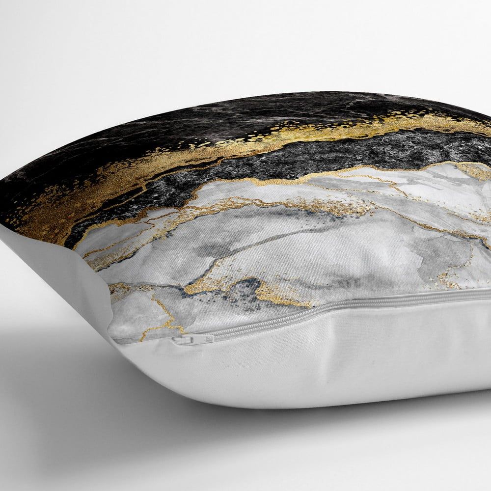 Obliečka na vankúš s prímesou bavlny Minimalist Cushion Covers Dark Marble, 70 x 70 cm - Bonami.sk