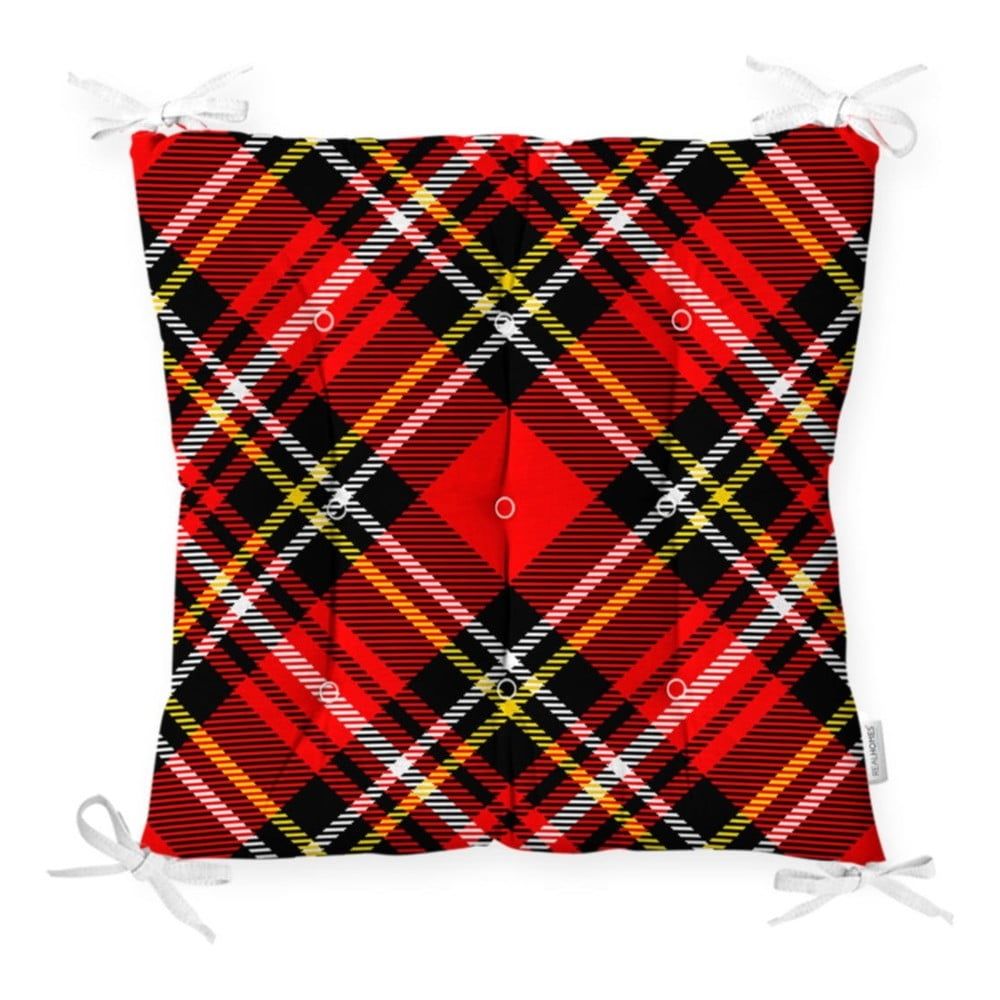 Sedák na stoličku Minimalist Cushion Covers Flannel Red Black, 40 x 40 cm - Bonami.sk