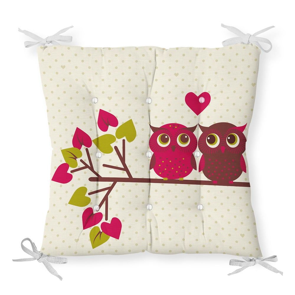 Sedák s prímesou bavlny Minimalist Cushion Covers Lovely Owls, 40 x 40 cm - Bonami.sk