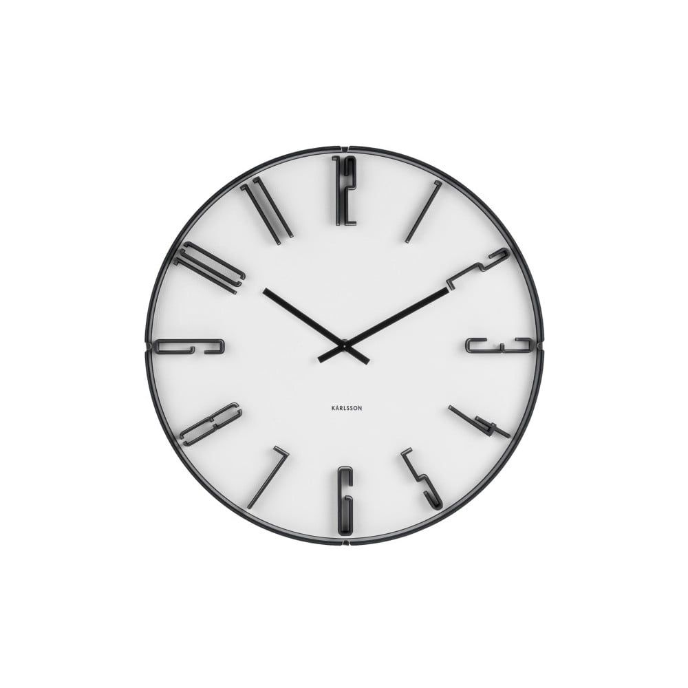 Biele nástenné hodiny Karlsson Sentient, ⌀ 40 cm - Bonami.sk