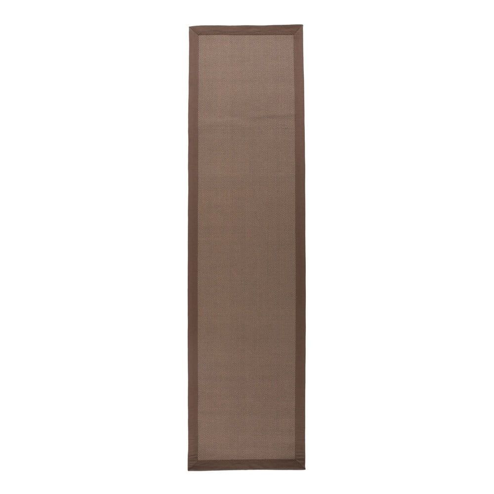 Hnedo-sivý jutový koberec Flair Rugs Herringbone, 68 x 300 cm - Bonami.sk