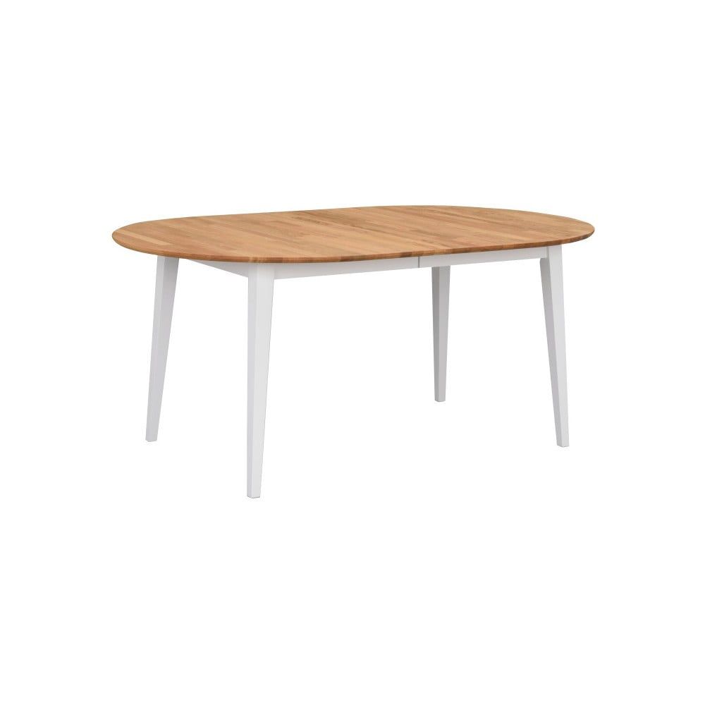 Oválny dubový rozkladací jedálenský stôl s bielymi nohami Rowico Mimi, 170 x 105 cm - Bonami.sk