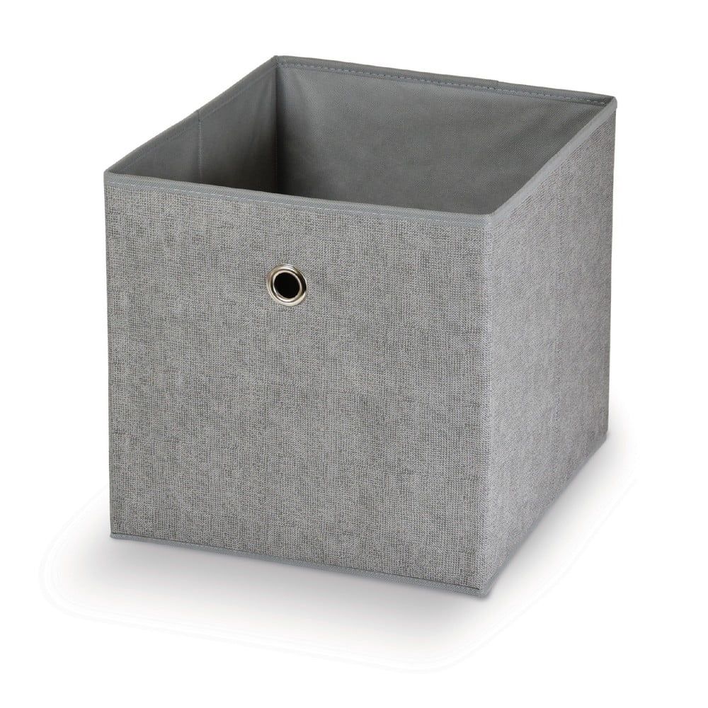 Sivý úložný box Domopak Stone, 32 x 32 cm - Bonami.sk
