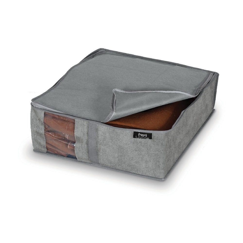Sivý úložný box Domopak Stone, 45 x 40 cm - Bonami.sk