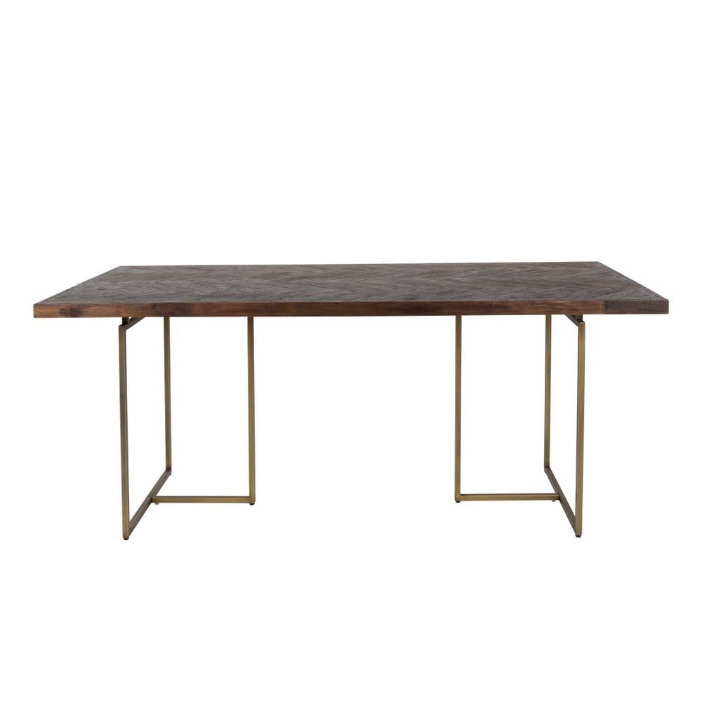 Jedálenský stôl s oceľovou konštrukciou Dutchbone Aron, 220 x 90 cm - Bonami.sk