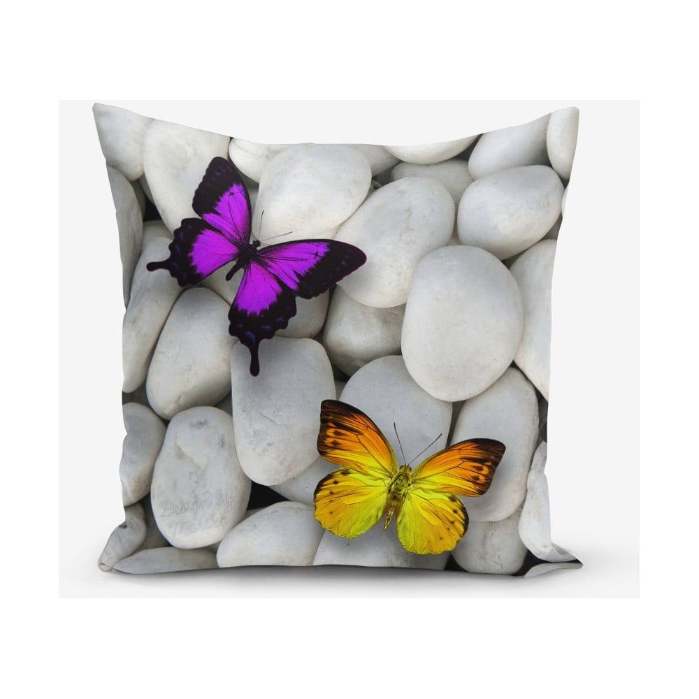 Obliečky na vaknúš s prímesou bavlny Minimalist Cushion Covers Double Butterfly, 45 × 45 cm - Bonami.sk