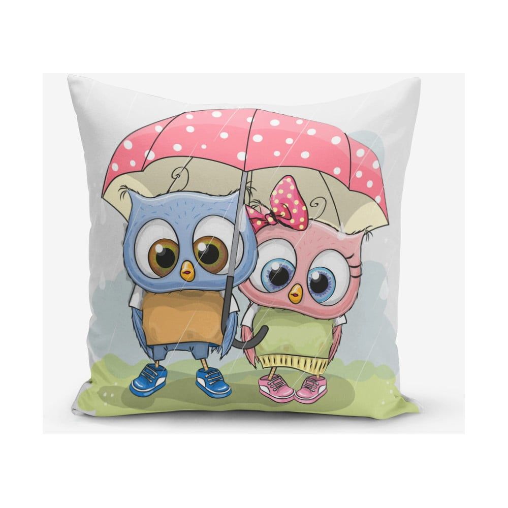 Obliečka na vaknúš s prímesou bavlny Minimalist Cushion Covers Umbrella Owls, 45 × 45 cm - Bonami.sk