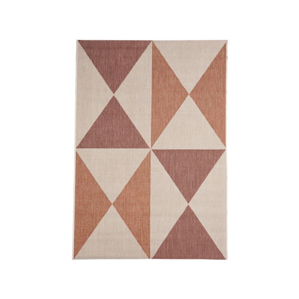 Béžovo-oranžový vonkajší koberec Floorita Geo, 160 x 230 cm - Bonami.sk