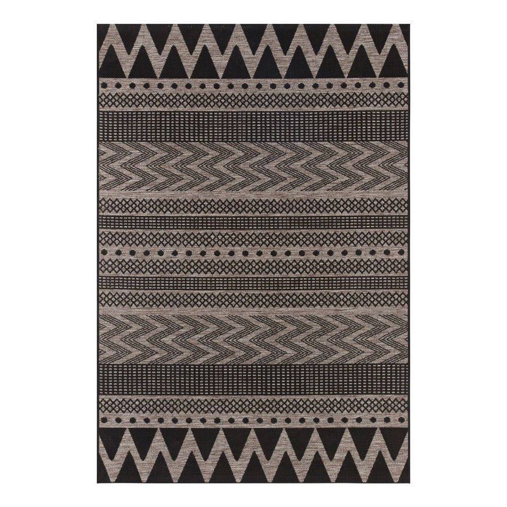 Čierno-béžový vonkajší koberec Bougari Sidon, 70 x 140 cm - Bonami.sk