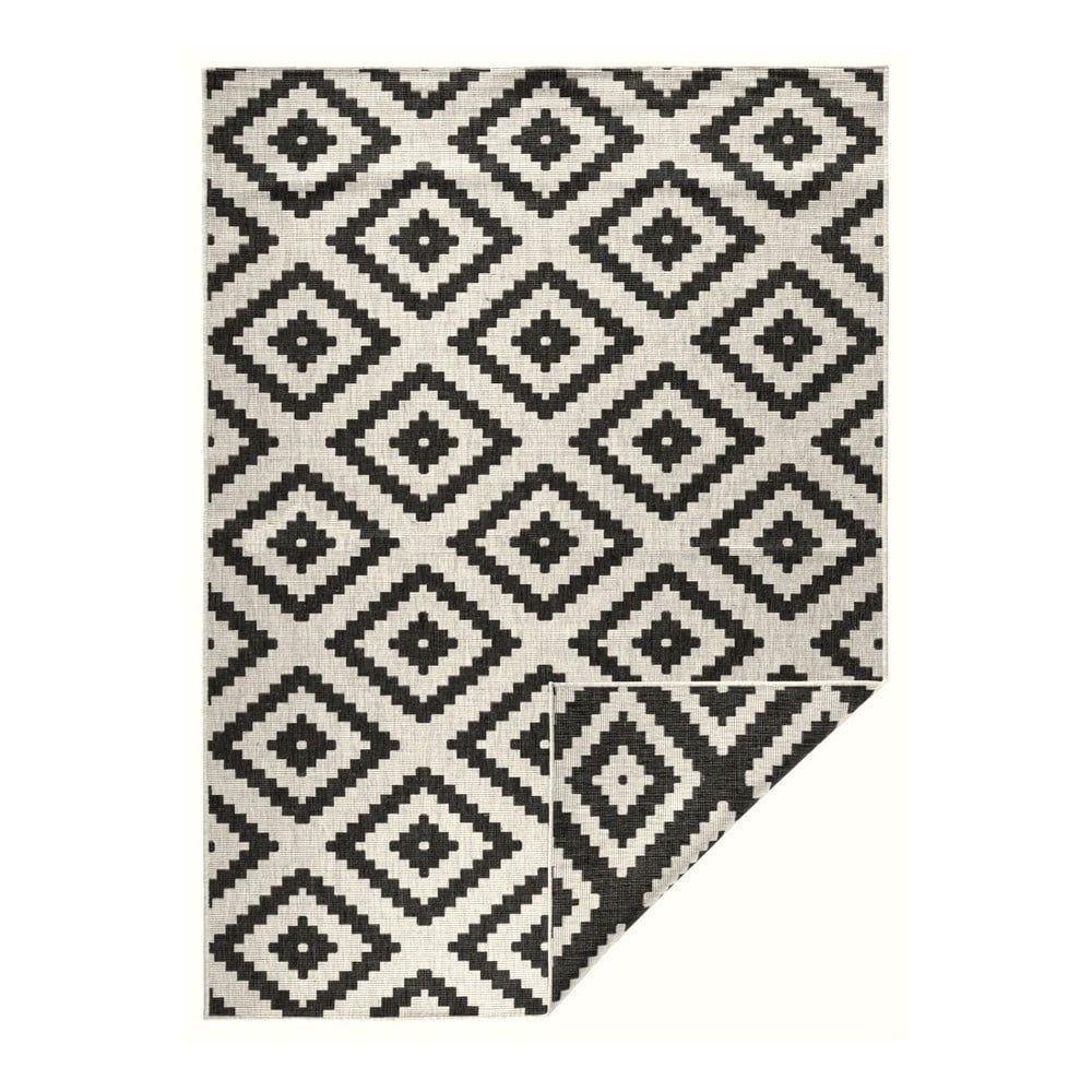 Čierno-krémový vonkajší koberec Bougari Malta, 80 x 150 cm - Bonami.sk