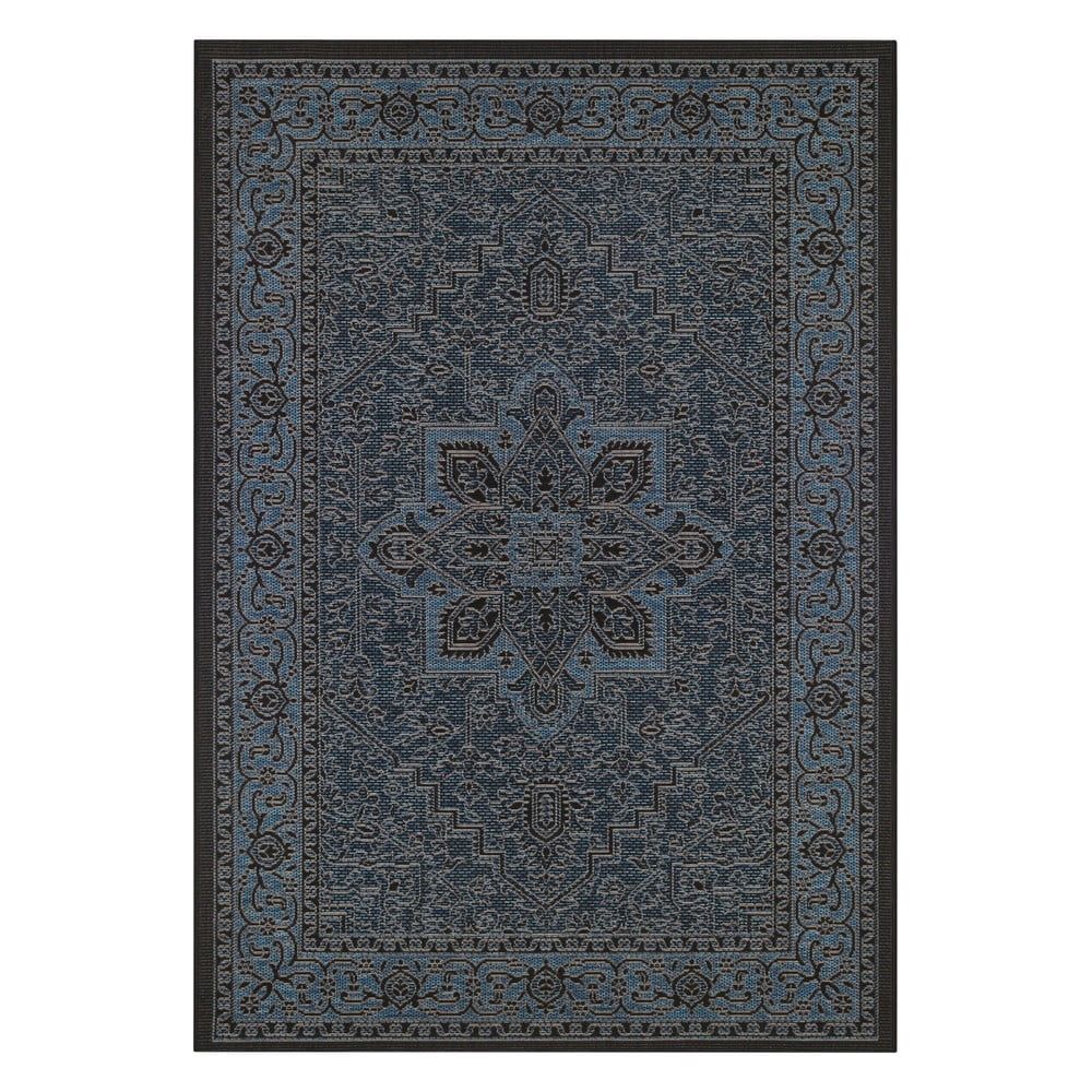 Čierno-sivý vonkajší koberec Bougari Anjara, 140 x 200 cm - Bonami.sk