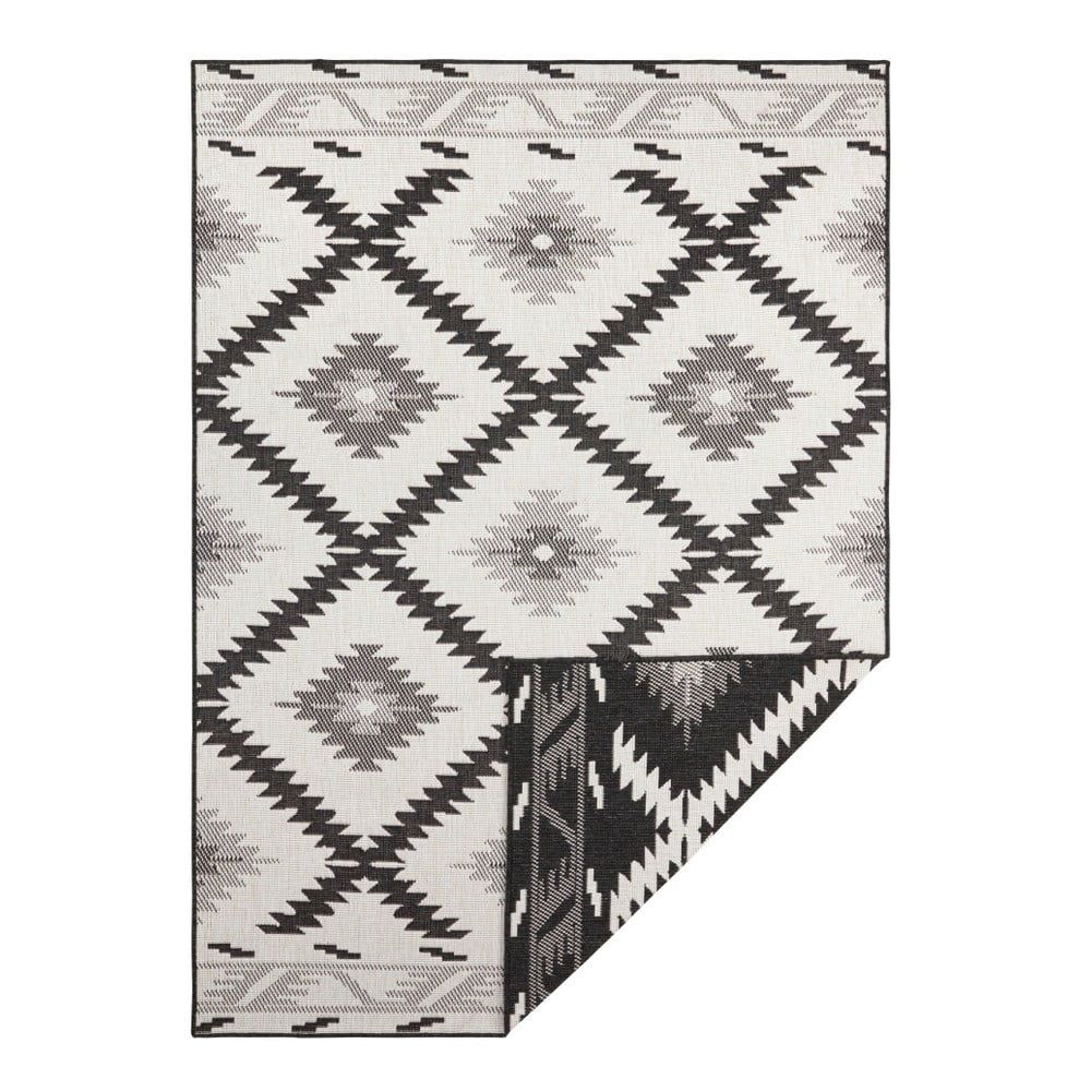 Čierno-krémový vonkajší koberec Bougari Malibu, 170 x 120 cm - Bonami.sk