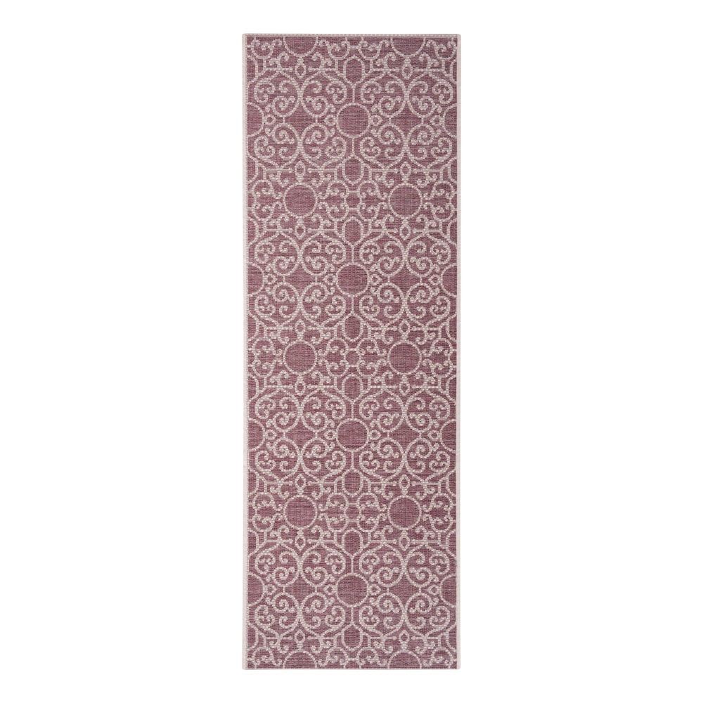 Fialovo-béžový vonkajší koberec Bougari Nebo, 70 x 200 cm - Bonami.sk