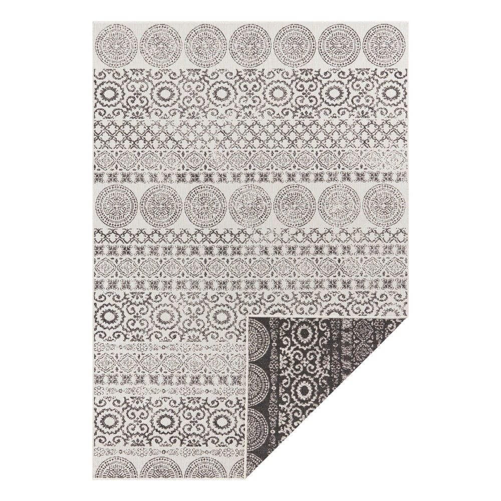 Hnedo-biely vonkajší koberec Ragami Circle, 80 x 150 - Bonami.sk