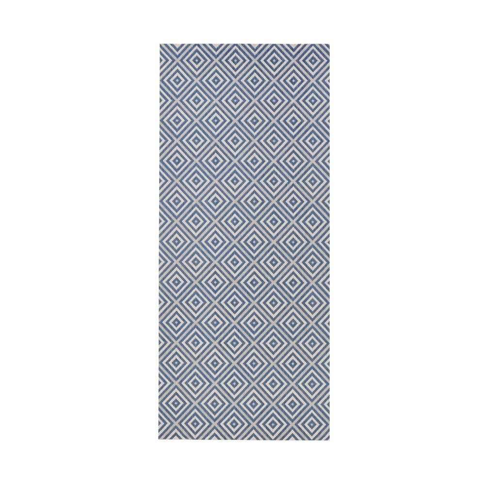 Modrý vonkajší koberec Bougari Karo, 80 × 150 cm - Bonami.sk
