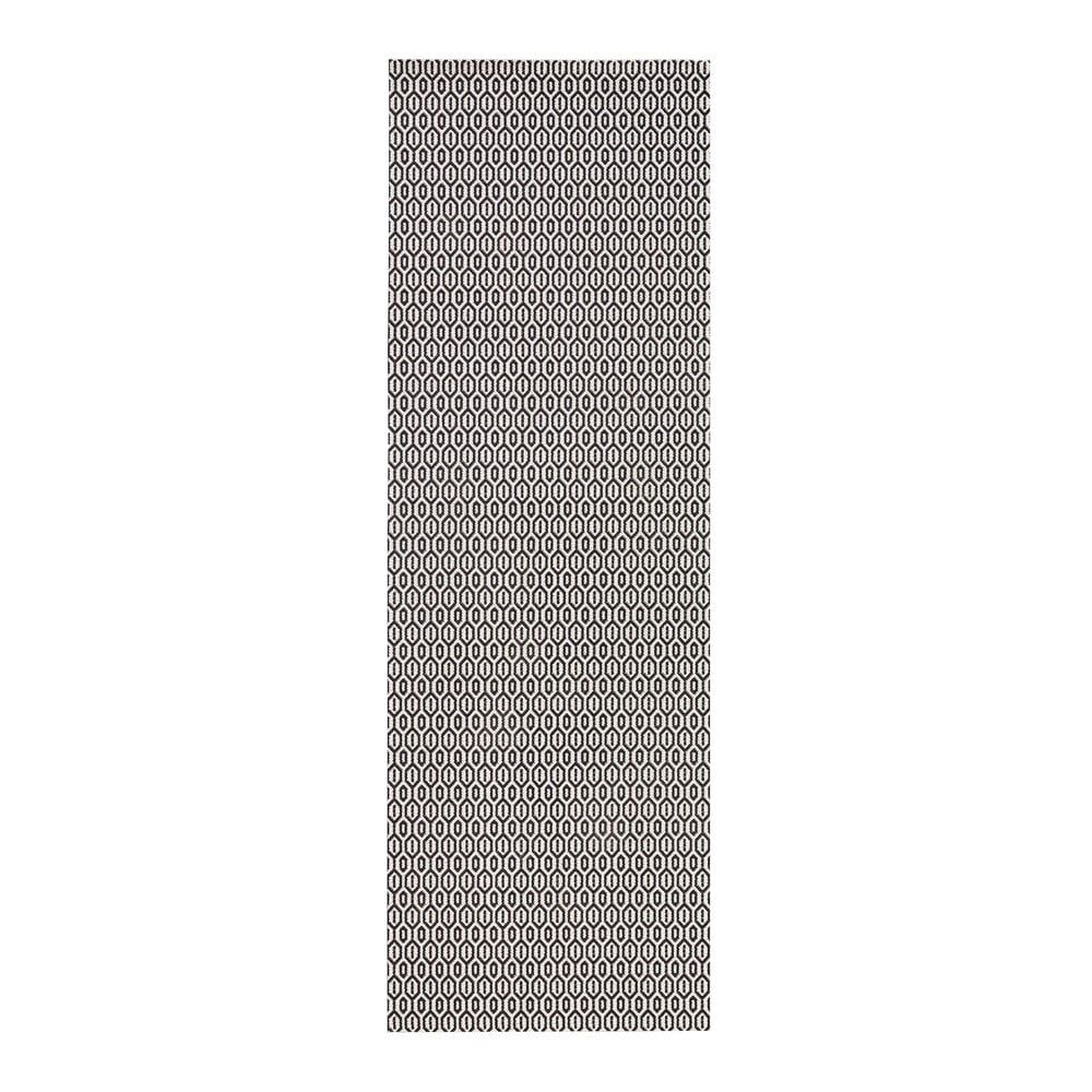 Čierno-biely vonkajší koberec Bougari Coin, 80 x 200 cm - Bonami.sk