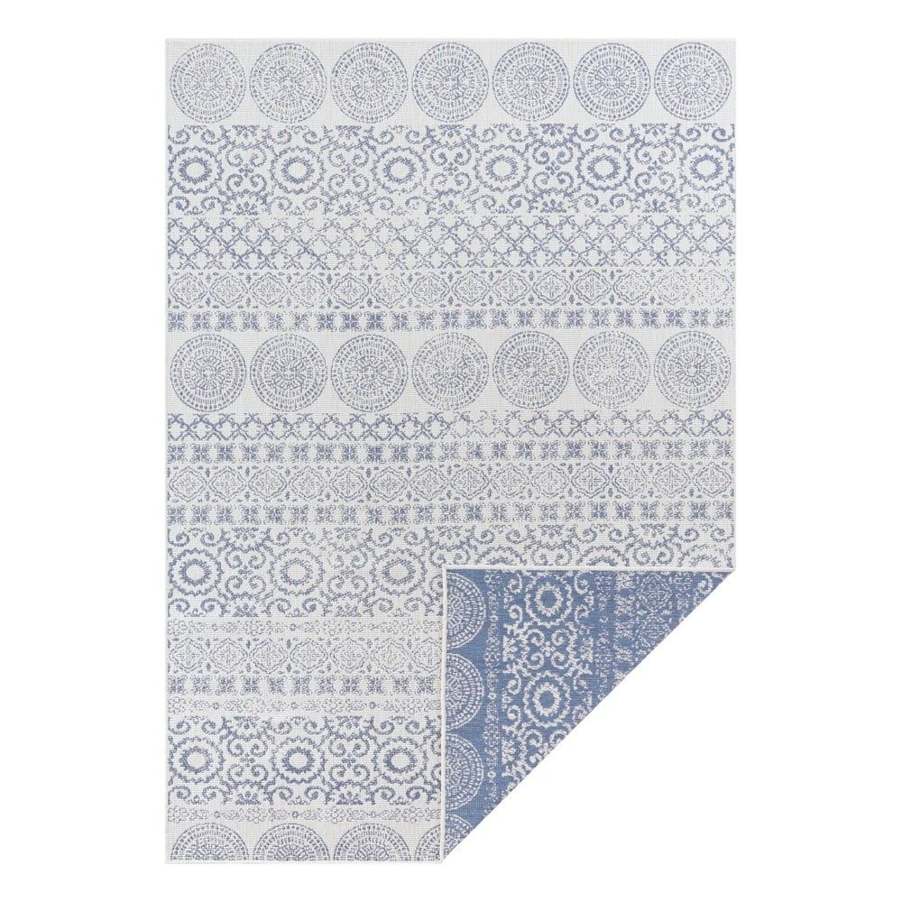 Modro-biely vonkajší koberec Ragami Circle, 200 x 290 cm - Bonami.sk