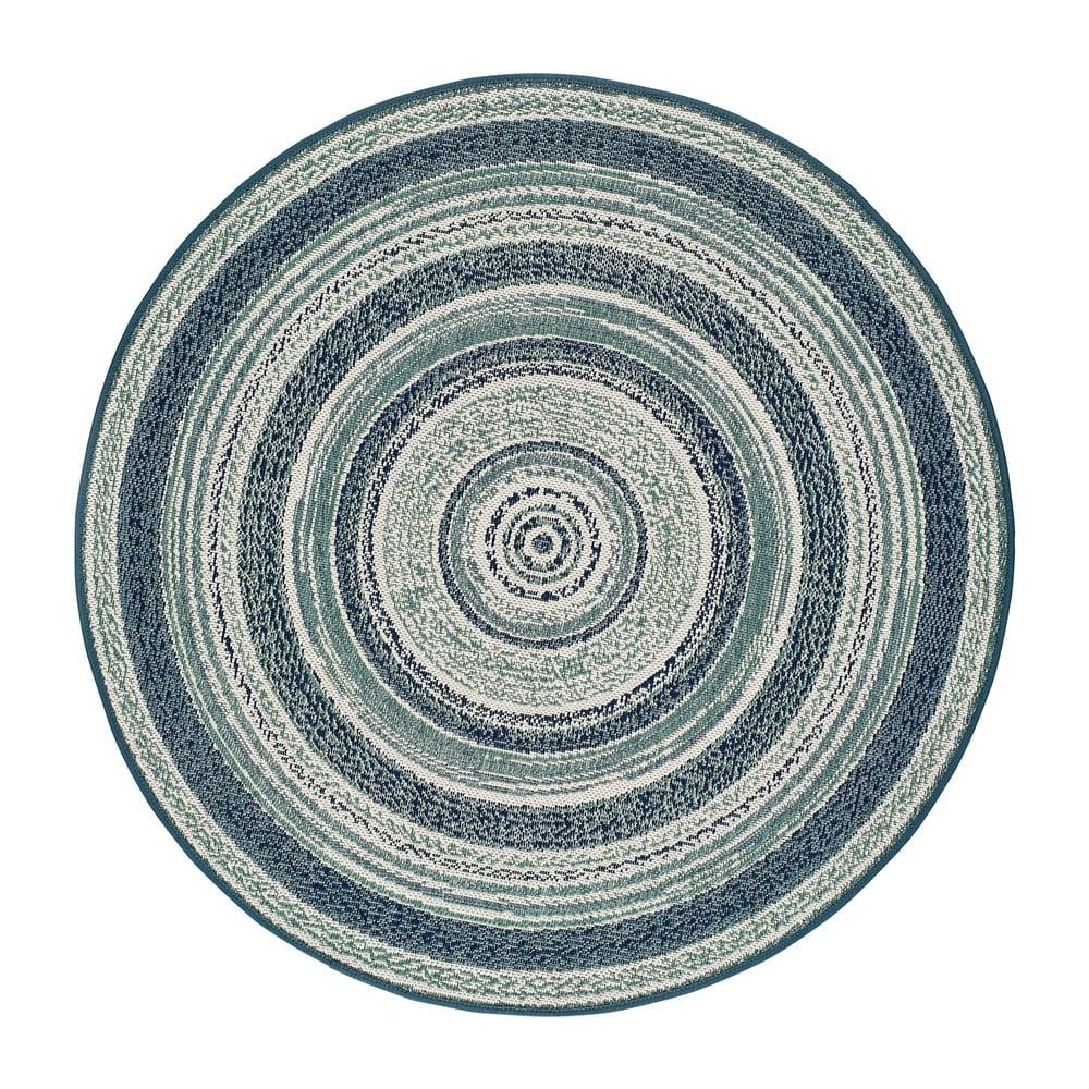 Modrý vonkajší koberec Universal Verdi, ⌀ 120 cm - Bonami.sk