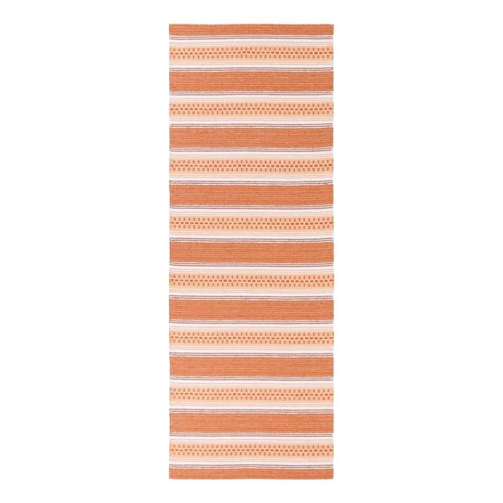 Oranžový behúň vhodný do exteriéru Narma Runo, 70 × 150 cm - Bonami.sk